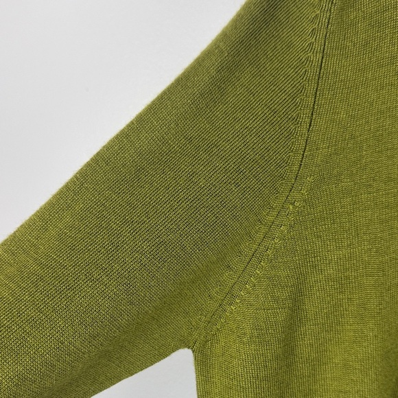 Britches Merino Wool Blend V-Neck Long Sleeve Olive Green Men's Small Sweater - Picture 4 of 10